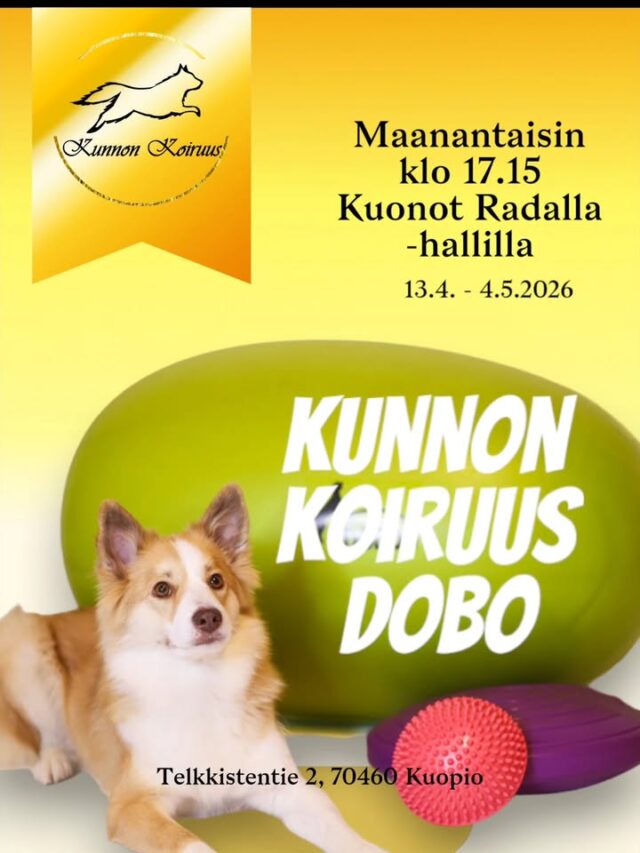 Ja sit kokeilukerran jälkeen 2 Dobo kurssia tiedossa!