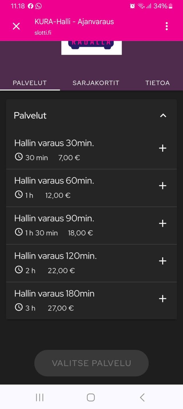Ihanaa toukokuun alkua treenaajat! Nyt olis taas kesähinnat voimassa ja ostelkaahan sarjakortteja ahkerasti vaikka syksyä varten niin saan kesän vuokrat maksettua!
